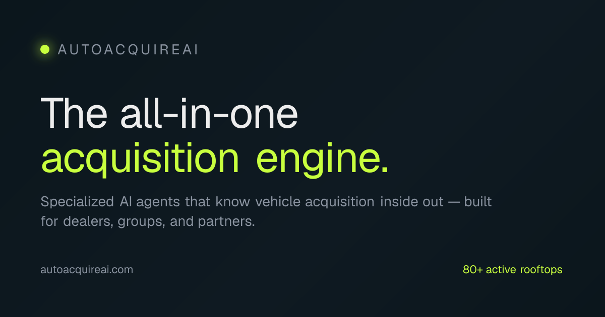 AutoAcquire AI — AI-Powered Vehicle Acquisition Platform